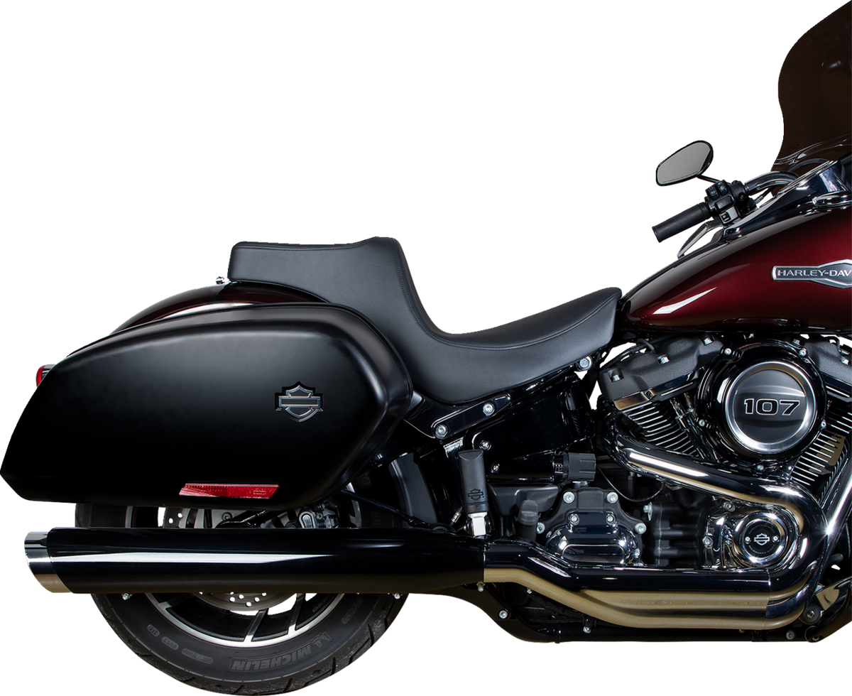 Drag Specialties Predator III 2-Up Seat – Vinyl – Smooth – Black – FL/FX '18-'24 – view 4