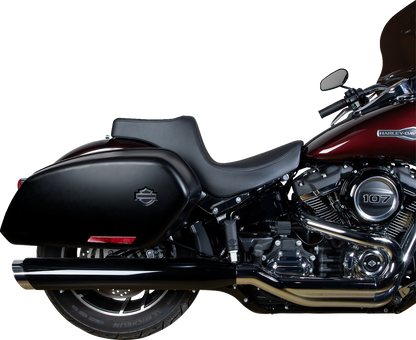 Drag Specialties Predator III 2-Up Seat – Vinyl – Smooth – Black – FL/FX '18-'24 – view 4