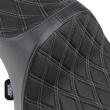 Drag Specialties Predator III Seat – Double Diamond – Silver Stitching – XL '04-'22 – view 2