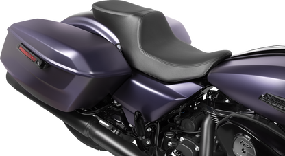 Drag Specialties Predator 2-Up Seat – Solar Leather – Smooth – w/o Backrest – FLT/FLH '23-'24 – view 3