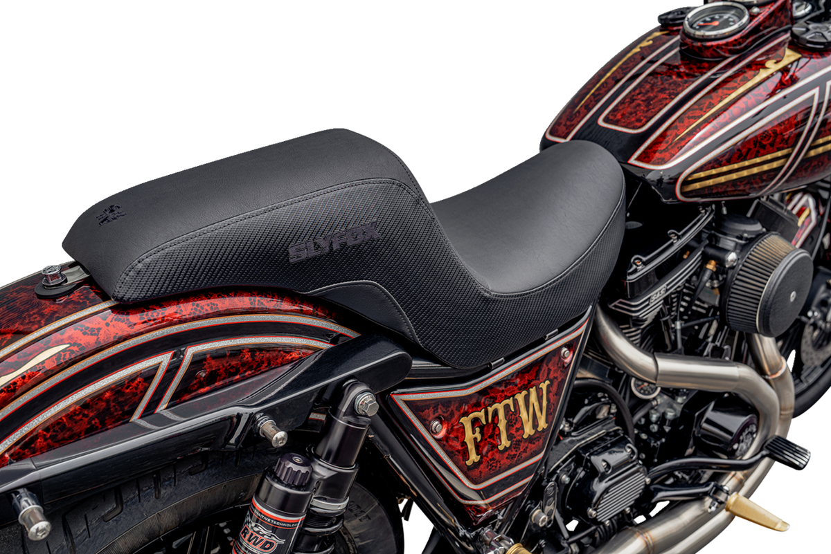 Slyfox Drifter Seat – Black Logo – Black Vinyl – Smooth – FXR '82-'00 – view 5