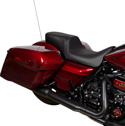 Drag Specialties Predator 2-Up Seat – Vinyl – Black – Smooth – w/o Backrest – FLH/FLT '08-'24 – view 3