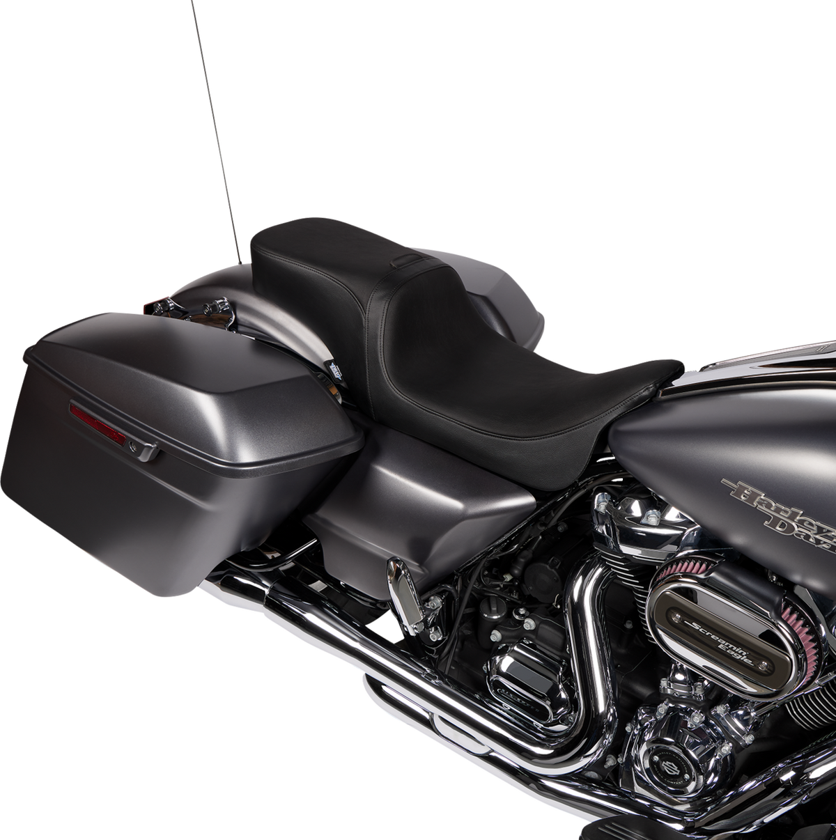 Drag Specialties Predator 2-Up Seat – Vinyl – Smooth – w/o Backrest – FLH/FLTR '08-'24 – view 2