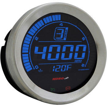 HD-02R | Tachometer | for Harley-Davidson | Silver + Black