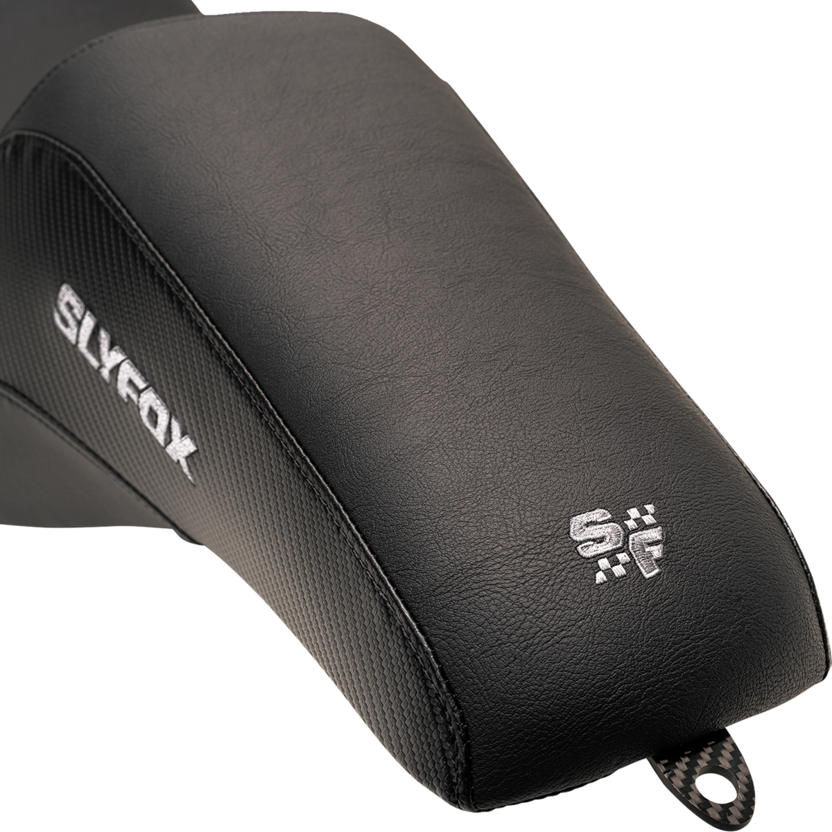 Slyfox Drifter Seat – Gray Logo – Smooth Vinyl – Carbon Fiber – FL '08-'23 – view 4