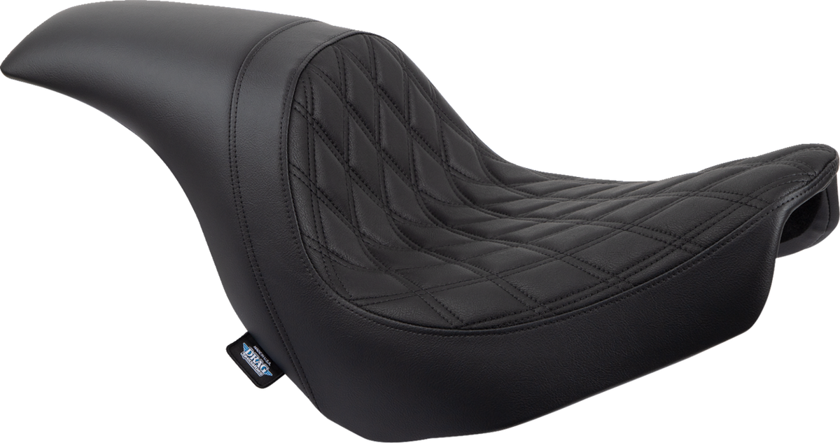 Drag Specialties Predator Seat – Double Diamond w/ Black Sitching – Vinyl – FLSB/FXLR '18-'23