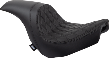 Drag Specialties Predator Seat – Double Diamond w/ Black Sitching – Vinyl – FLSB/FXLR '18-'23