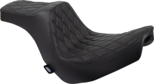 Drag Specialties Predator III 2-Up Seat – Vinyl – Double Diamond – Black Stitching – FL/FX '18-'24