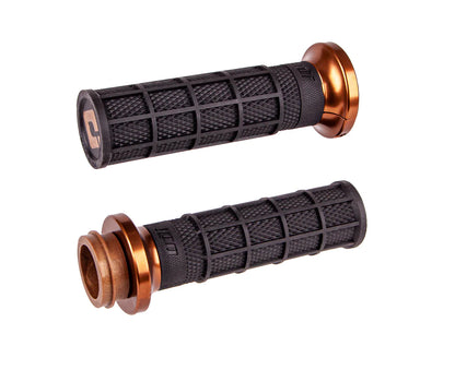 Harley-Davidson 2008-2023 TBw : Kit de poignées Hart-Luck Signature Full-Waffle Lock-On pour V-Twin