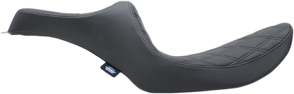 Drag Specialties Predator III Seat – Double Diamond – Black Stitching – FXR '82-'00 – view 2