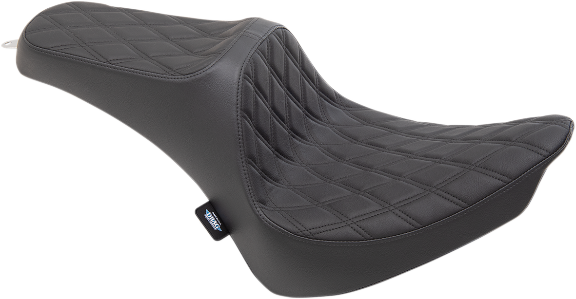 Drag Specialties Predator III Seat – Double Diamond – Black Stitching – FX/FL '00-'17