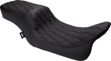 Drag Specialties Predator 2-Up Seat – Vinyl – Double Diamond – w/o Backrest – FLH/FLTR '08-'23