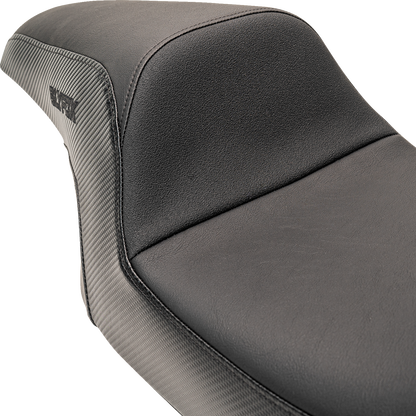 Slyfox Drifter Seat – Black Logo – Smooth Vinyl – Carbon Fiber – FL '08-'23 – view 4