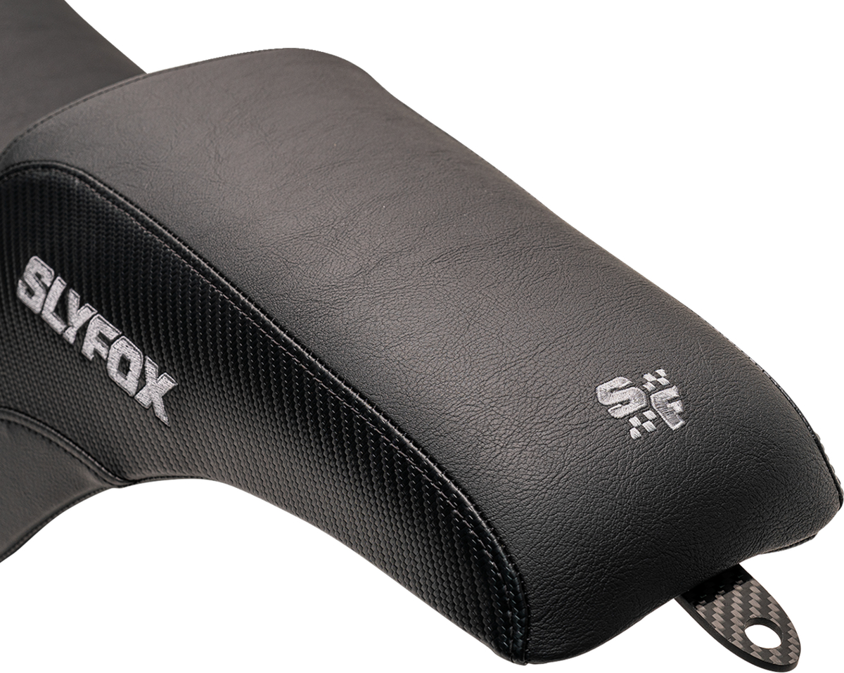 Slyfox Lowrider Drifter Seat – Gray Logo – Smooth Vinyl – Carbon Fiber – FXLR/FLSB '18-'24 – view 4