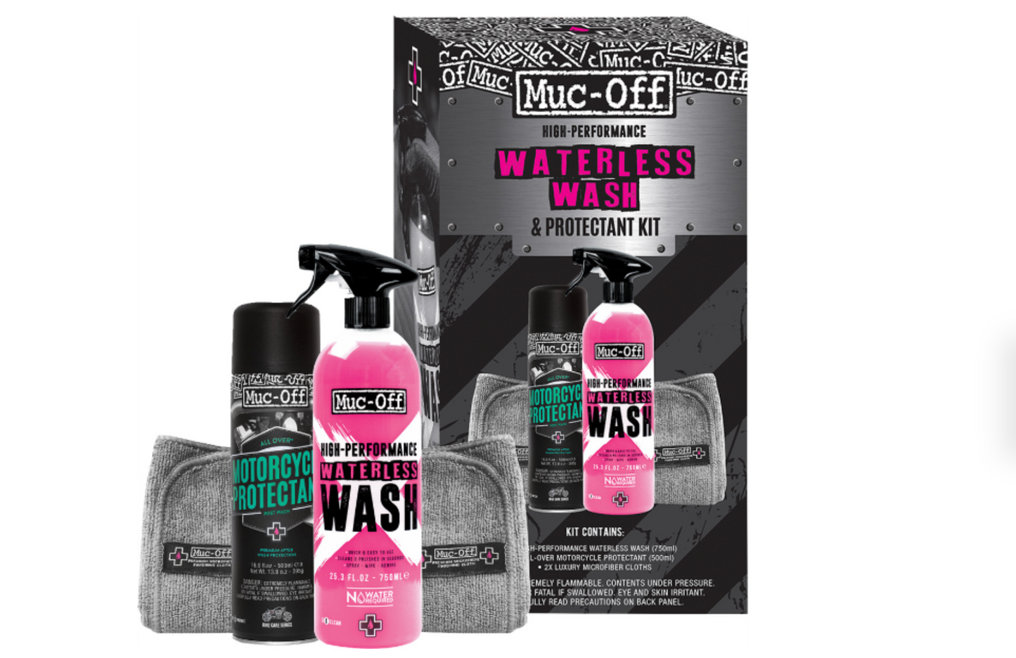 Muc-Off Motorcycle Waterless Wash & Protectant Kit