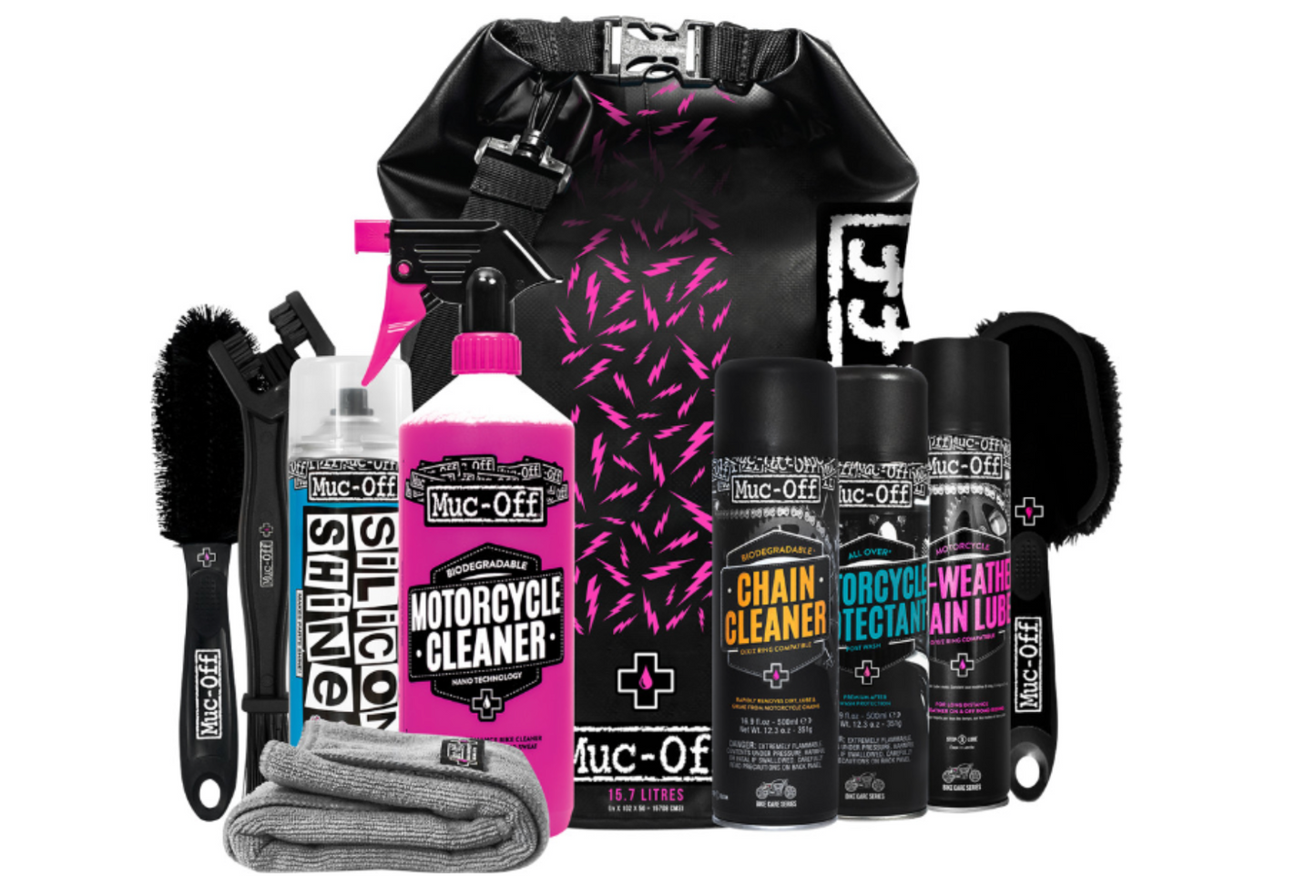 Muc-Off Ultimate Motorcycle Cleaning Kit – Complete Wash, Protect & Lube System