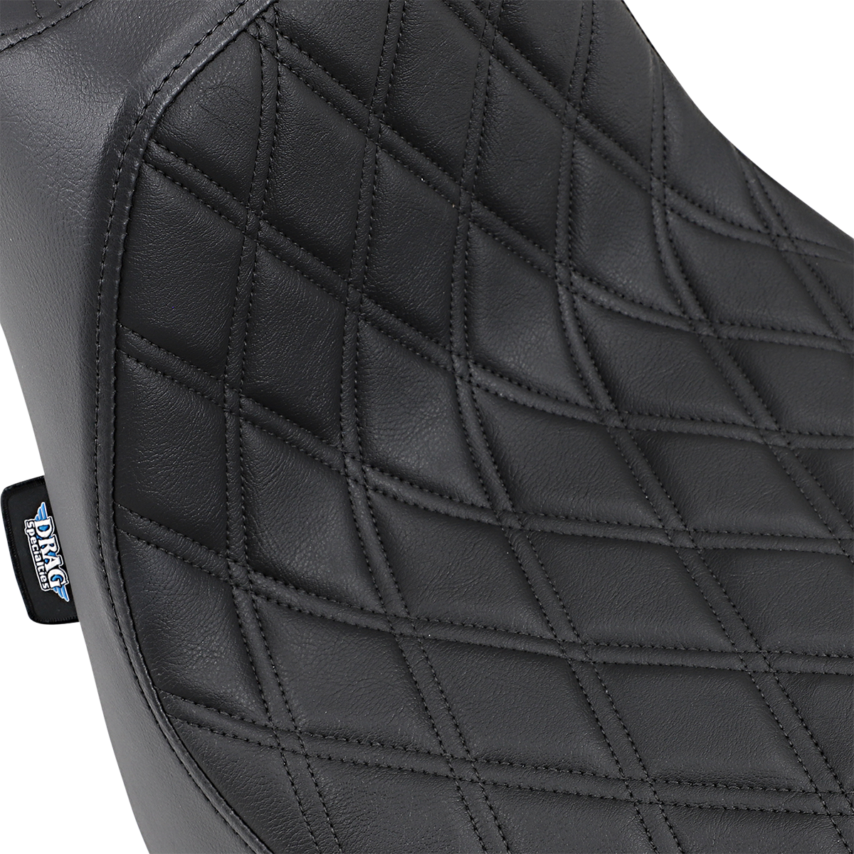 Drag Specialties Predator III Seat – Double Diamond – Black Stitched – FXFB/S '18-'23 – view 2