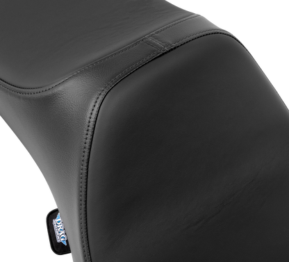 Drag Specialties Predator III Seat – Extended Reach – Smooth – Black Solar Leather – FLH/FLT '08-'24 – view 4