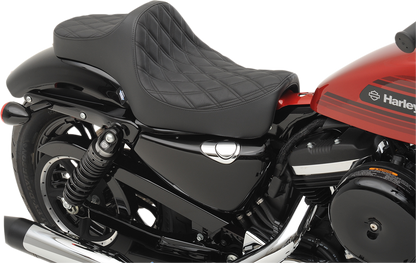 Drag Specialties Predator III Seat – Double Diamond – Black Stitching – 'XL 04-'22 – view 3