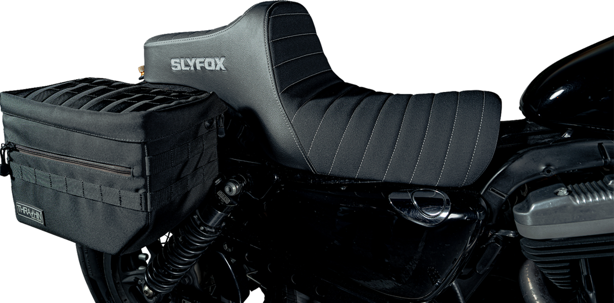 Slyfox High Noon Seat – Vinyl – Classic Stitch – Silver Logo – Silver Stitch – XL '04-'22 – view 4