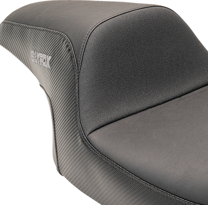 Slyfox Drifter Seat – Gray Logo – Smooth Vinyl – Carbon Fiber – FL '08-'23 – view 3