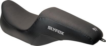 Slyfox Drifter Seat – Gray Logo – Smooth Vinyl – Carbon Fiber – FL '97-'07 – view 2