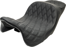 Slyfox Chariot Seat – Black Double Diamond Stitch – Black Logo – FLH/FLT '23.5-'26
