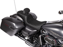 Drag Specialties Predator 2-Up Seat – Vinyl – Double Diamond – w/o Backrest – FLH/FLTR '08-'23 – view 2
