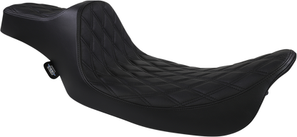 Drag Specialties Extended Reach Predator III Seat – Double Diamond – Black Stitching – FL '99-'07