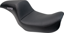 Slyfox Drifter Seat – Gray Logo – Black Vinyl w/ Slipstop – Carbon Fiber – Dyna '96-'03