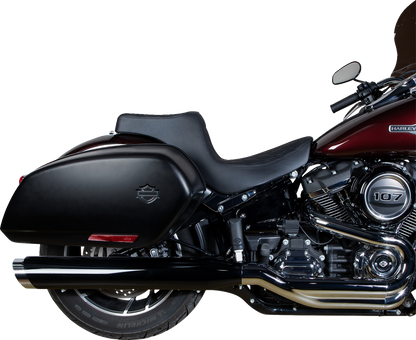 Drag Specialties Predator III 2-Up Seat – Vinyl – Double Diamond – Black Stitching – FL/FX '18-'24 – view 6