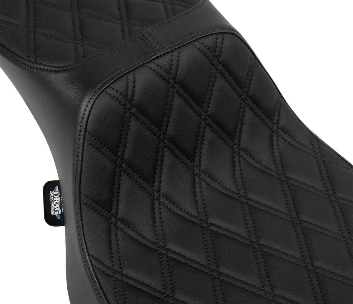 Drag Specialties Performance Predator 2-Up Seat – Vinyl – Black Double Diamond Stitch – FLHX/FLTR '23-'24 – view 2