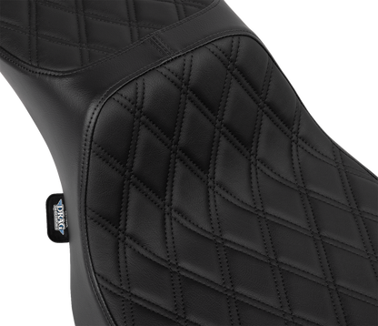 Drag Specialties Performance Predator 2-Up Seat – Vinyl – Black Double Diamond Stitch – FLHX/FLTR '23-'24 – view 2