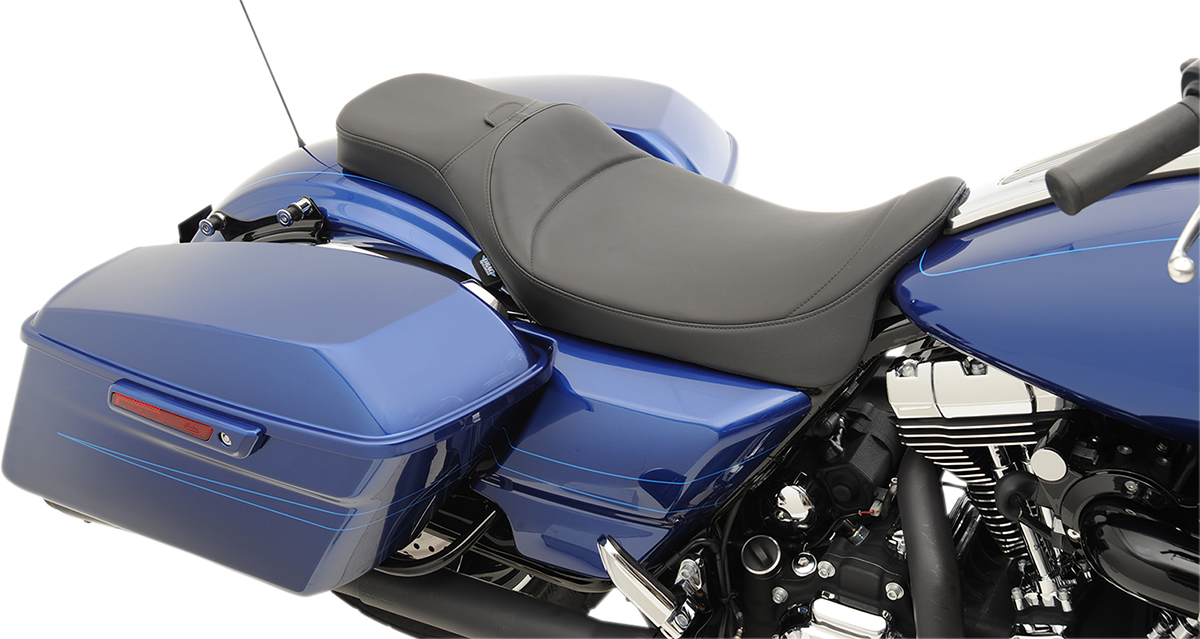 Drag Specialties Extended Reach Predator Seat – Mild Stitched – Backrest Recepticle – FL '08-'24 – view 4