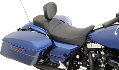 Drag Specialties Extended Reach Predator Seat – Mild Stitched – Backrest Recepticle – FL '08-'24 – view 5