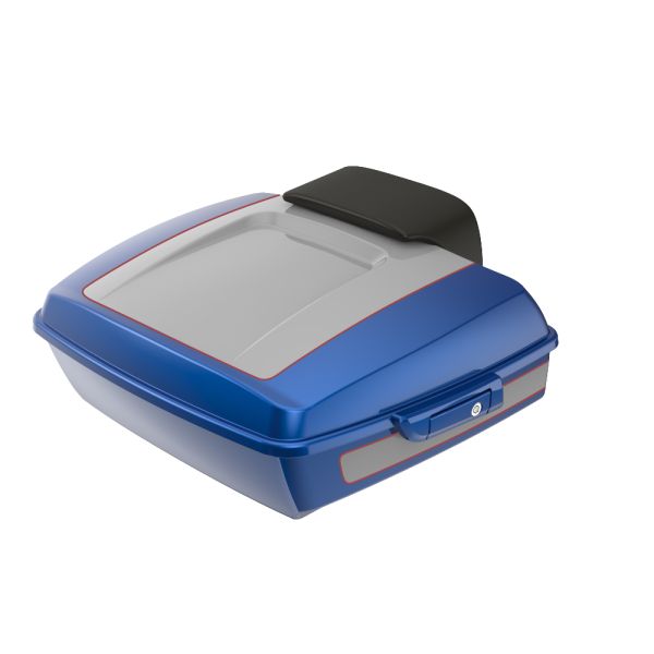 AdvanBlack Ridgeline Chopped Rear Tour Trunk Pack for '97-'26 Harley Touring