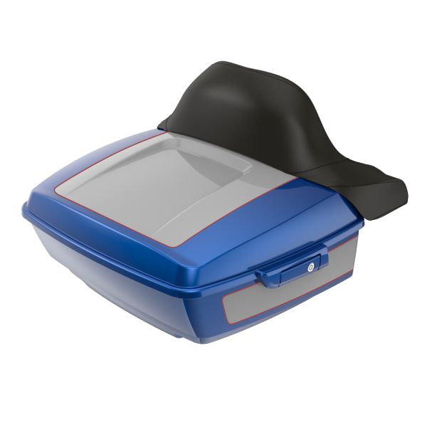 AdvanBlack Custom Two Tone Razor Rear Tour Trunk Pack for '97-'26 Harley Touring