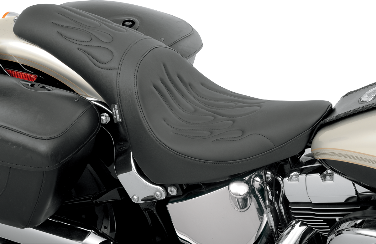 Drag Specialties Predator Seat – Flame Stitched – FL/FX '00-'17 – view 3
