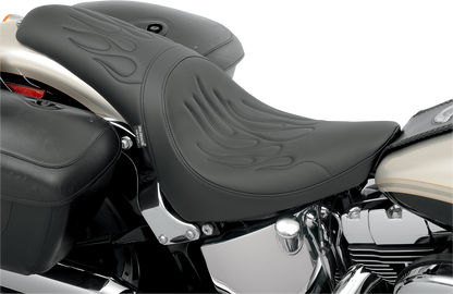 Drag Specialties Predator Seat – Flame Stitched – FL/FX '00-'17 – view 3