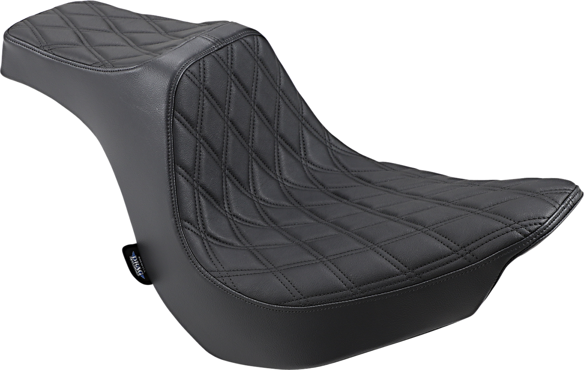 Drag Specialties Predator III Seat – Double Diamond – Black Stitching – FLFB/S '18-'25