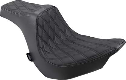 Drag Specialties Predator III Seat – Double Diamond – Black Stitching – FLFB/S '18-'25