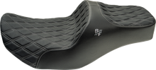 Slyfox Chariot Seat – Silver Double Diamond Stitch – Silver Logo – FLH/FLT '09-'23.5 – view 2