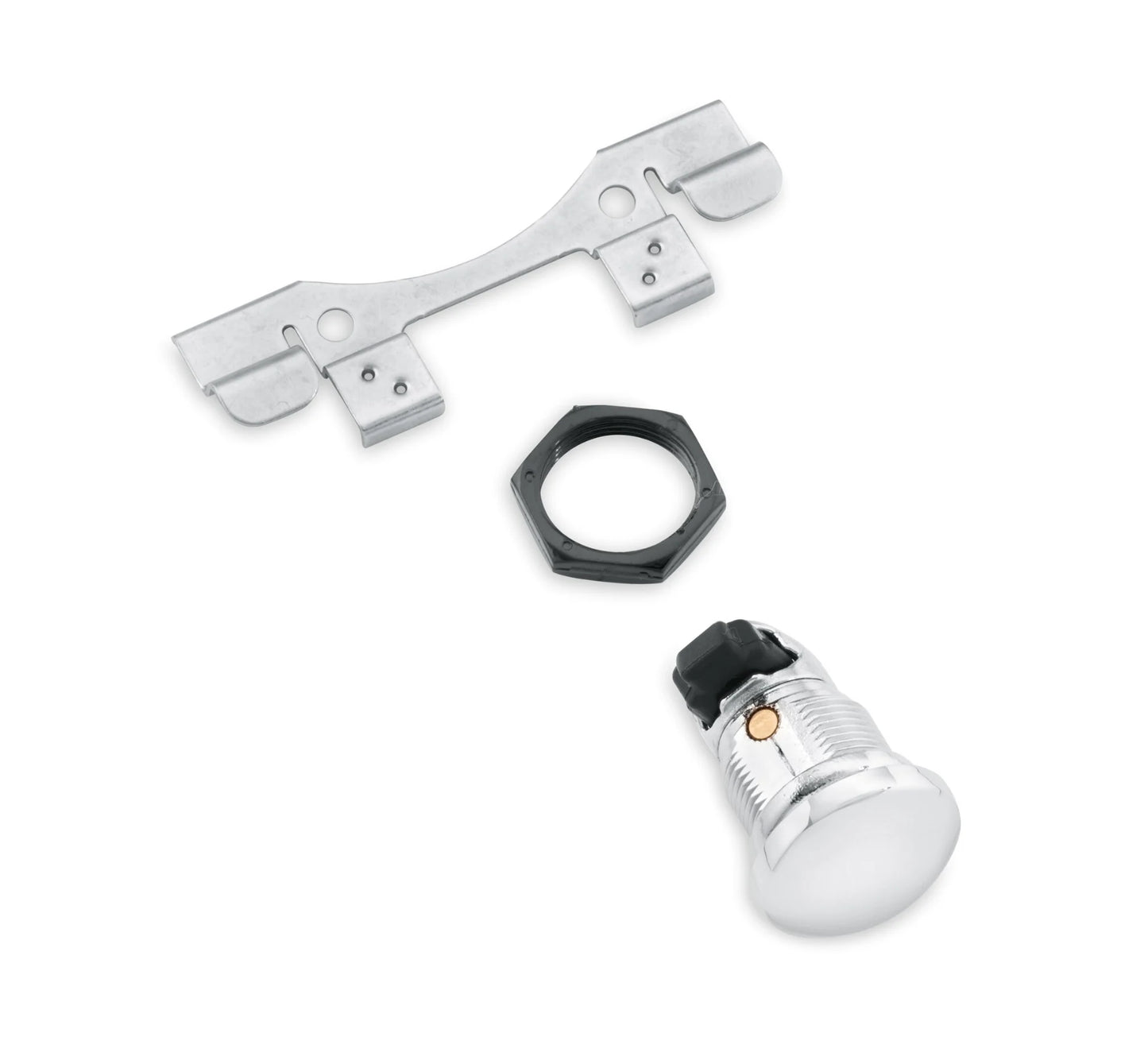 New - Smooth Push-Button Fuel Console Door Release - Chrome