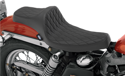 Drag Specialties Predator III Seat – Diamond Stich w/ Black Thread – XL '57-'78 – view 3