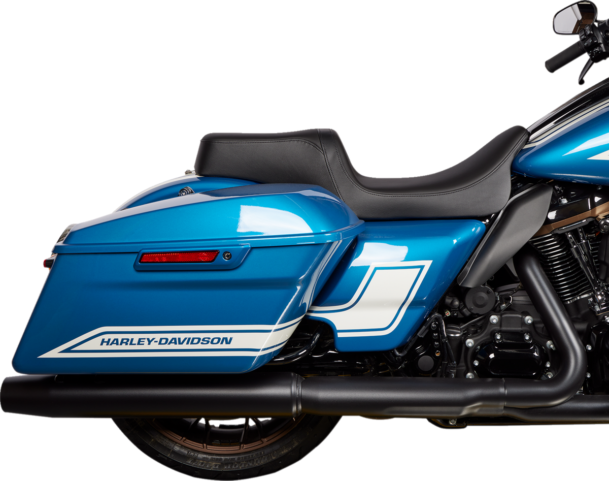 Drag Specialties Predator 1Up Seat – Solar Leather – Black – Smooth – FLH '08-'23 – view 2