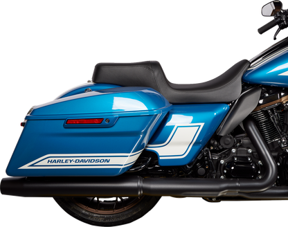 Drag Specialties Predator 1Up Seat – Solar Leather – Black – Smooth – FLH '08-'23 – view 2
