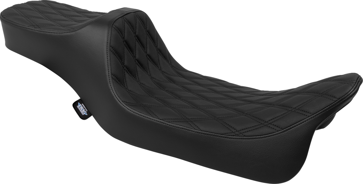 Drag Specialties Predator III Seat – Extended Reach – Double Diamond – Black – FLH/FLT '08-'24