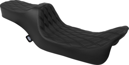 Drag Specialties Predator III Seat – Extended Reach – Double Diamond – Black – FLH/FLT '08-'24