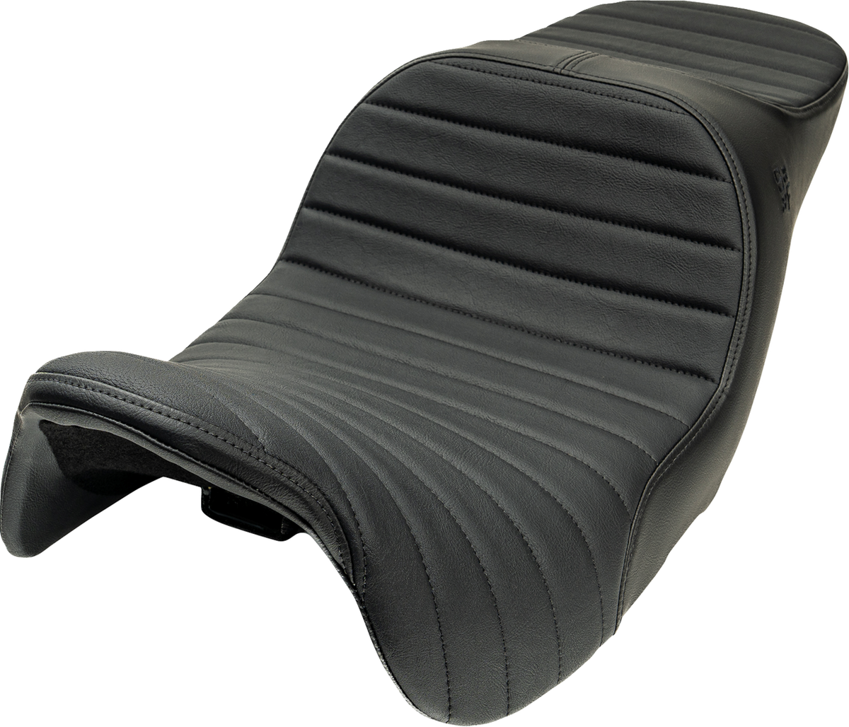 Slyfox Chariot Seat – Black Classic Stitch – Black Logo – FLH/FLT '09-'23.5 – view 3