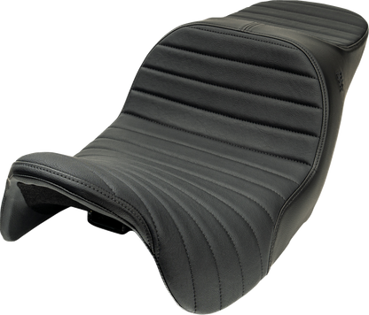 Slyfox Chariot Seat – Black Classic Stitch – Black Logo – FLH/FLT '09-'23.5 – view 3
